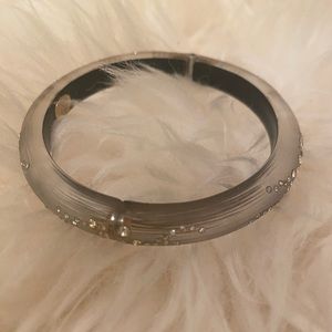 Alexis Bittar lucite & crystal bangle bracelet